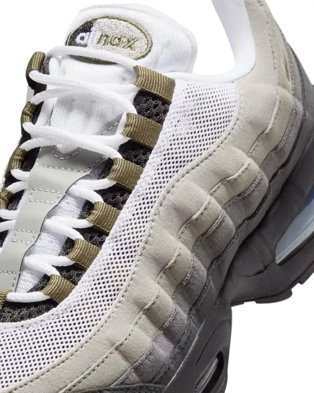 Nike Air Max 95 OG Big Bubble Black Medium Olive Womens - 9 - Sneakers