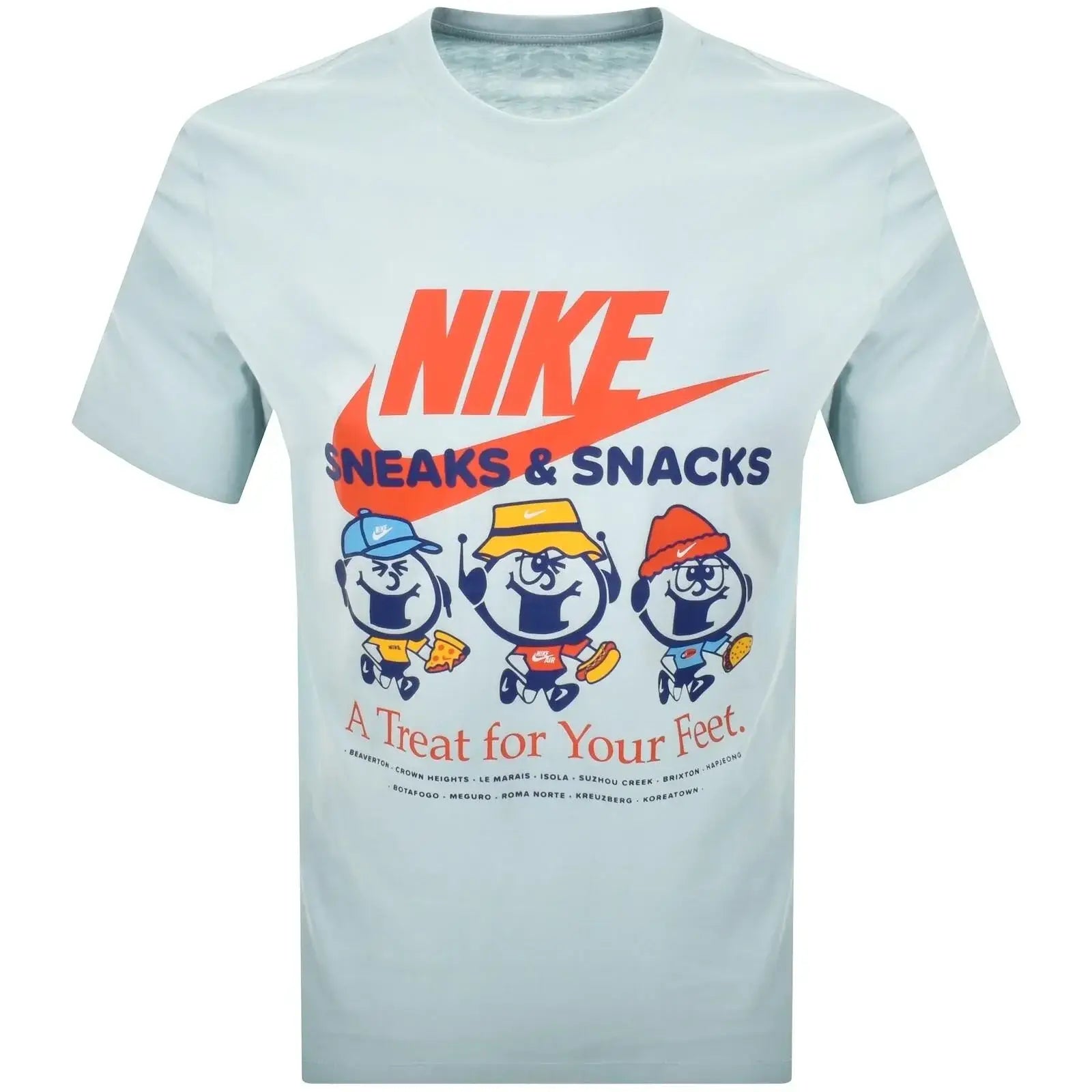 Nike Max 90 Sneaks and Snacks T-Shirt Light Blue - M