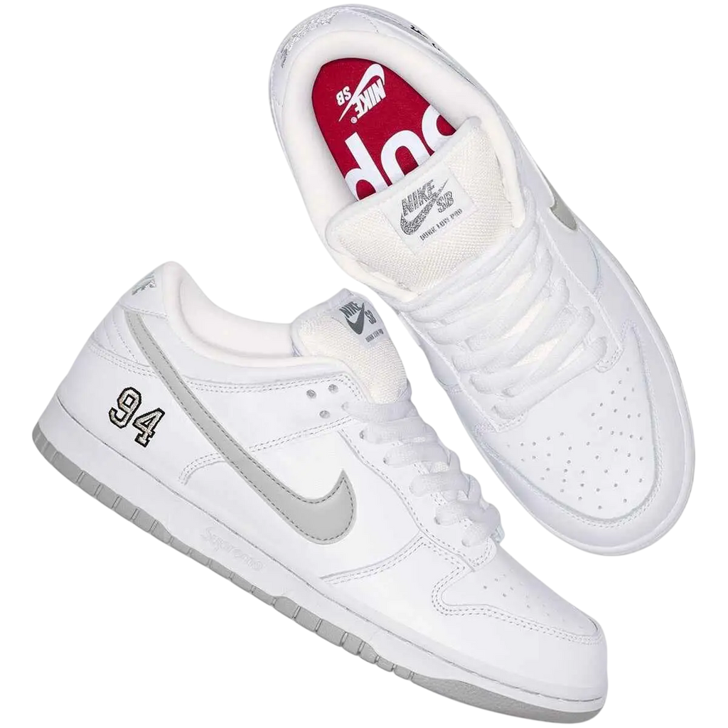 Nike SB Dunk Low OG QS Supreme 94 White - 9 - Footwear