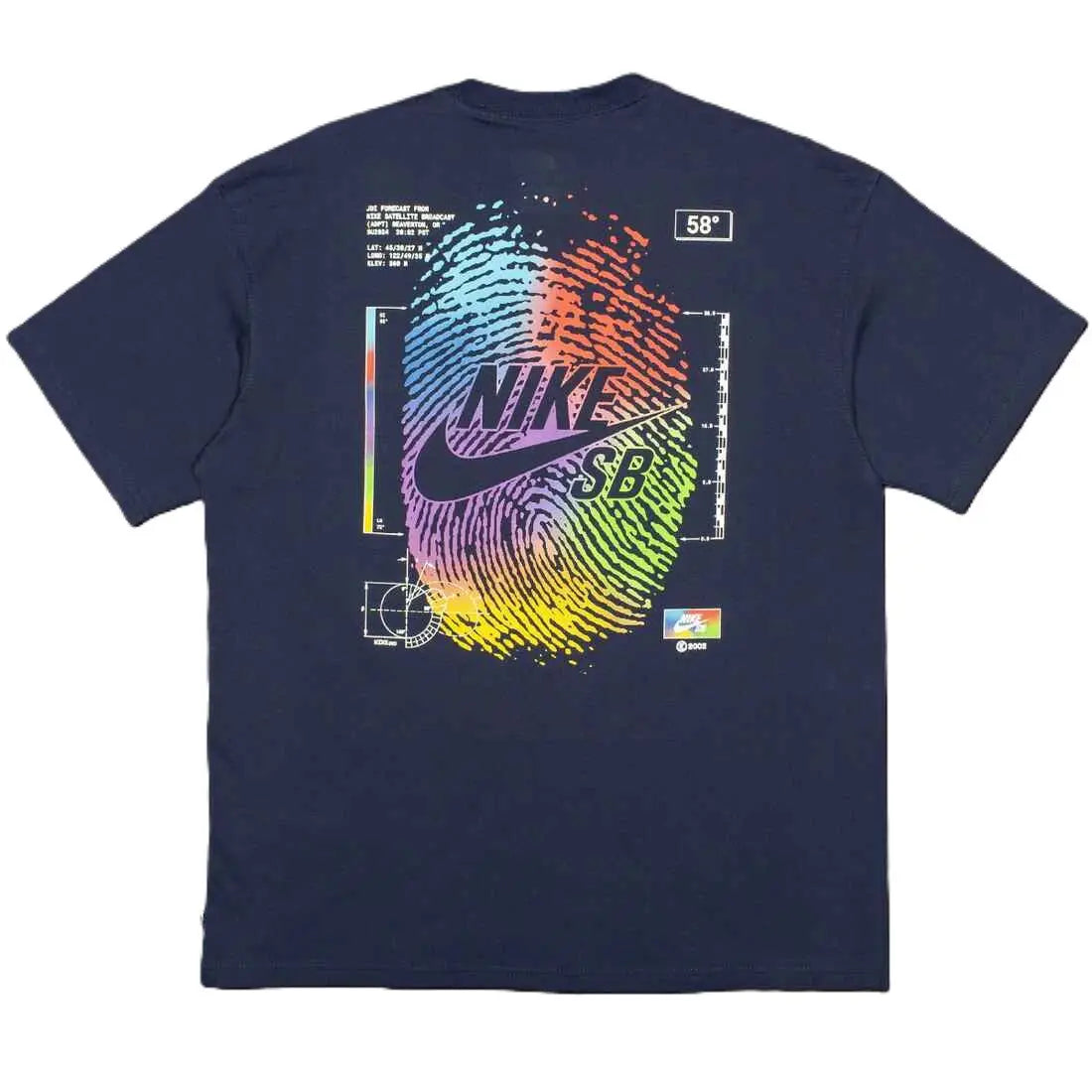 Nike SB Thumb Print T-Shirt Navy - L