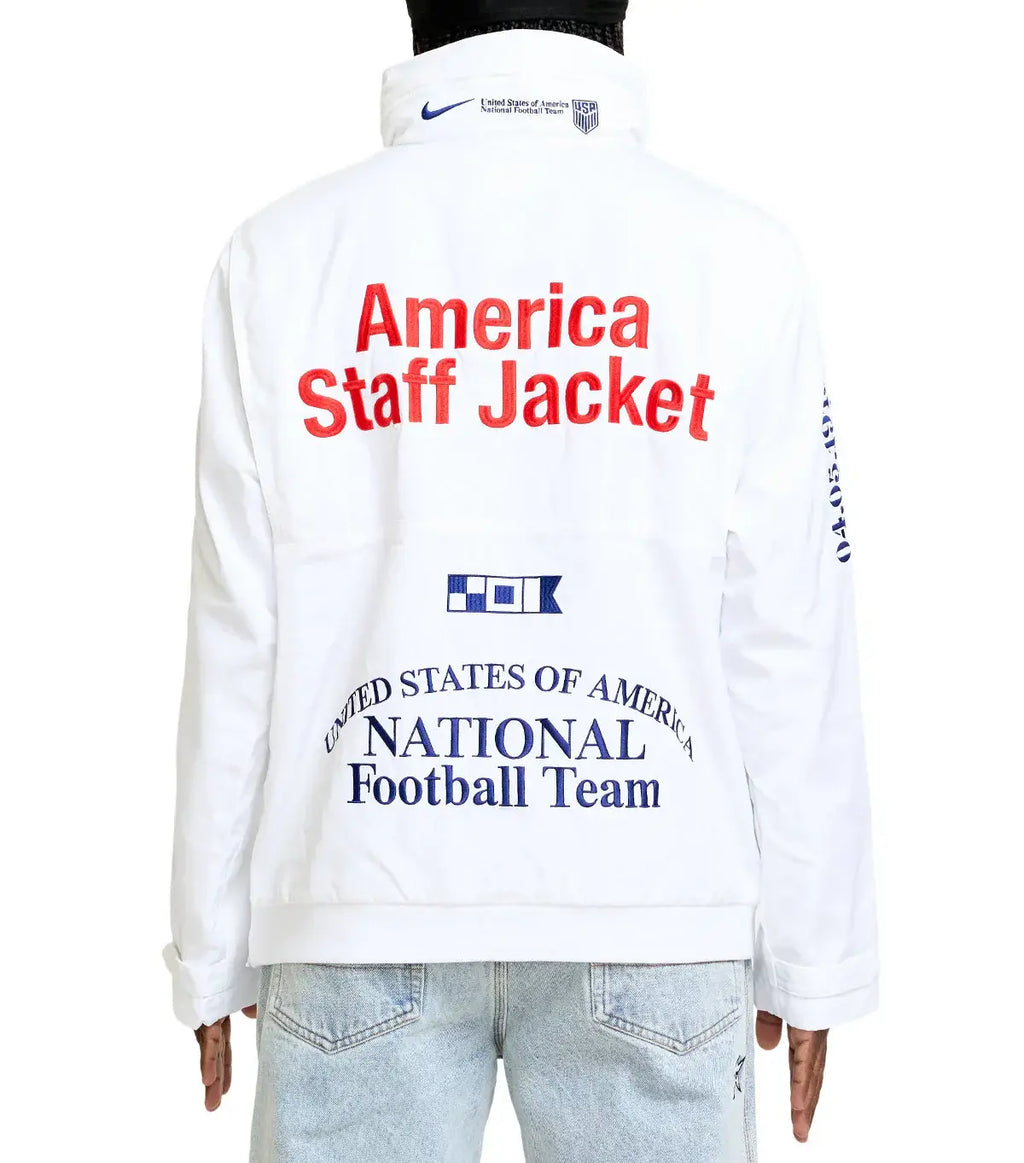 Nike USA x VAA Woven Staff Jacket White/Royal Blue Medium