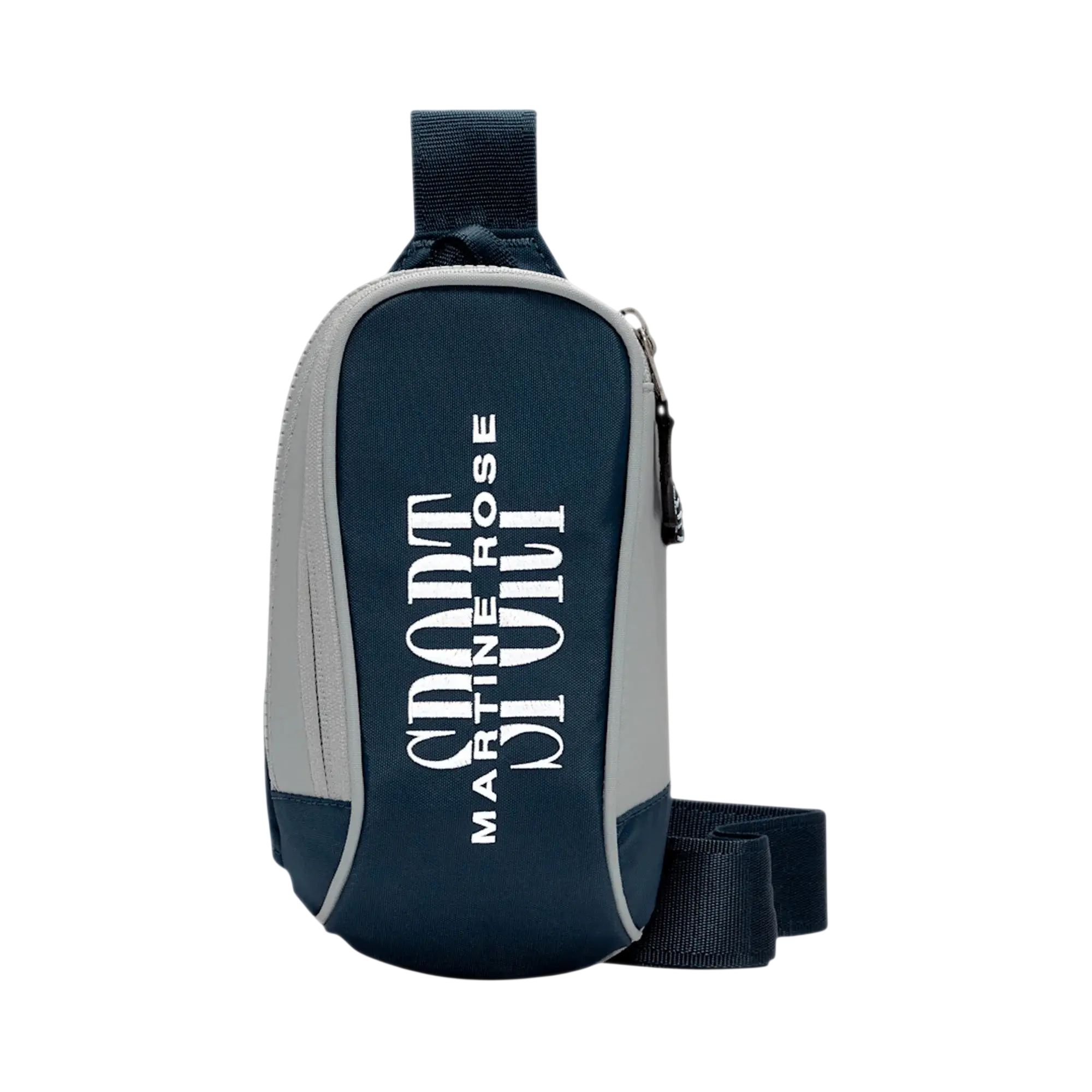 Navy blue and white Nike x Martine Rose crossbody bag with sleek modern design and sport style for daily use