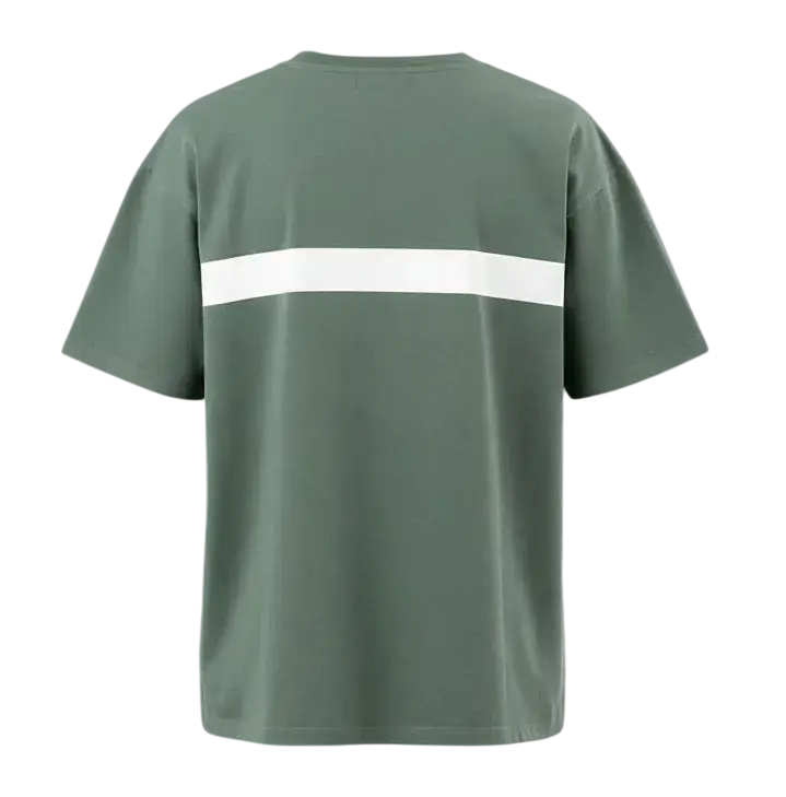 Paccbet Print Stripe Tee Green - S