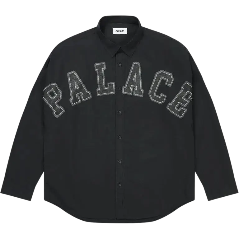 Palace Archy Shirt Long Sleeve Button Up Black - M