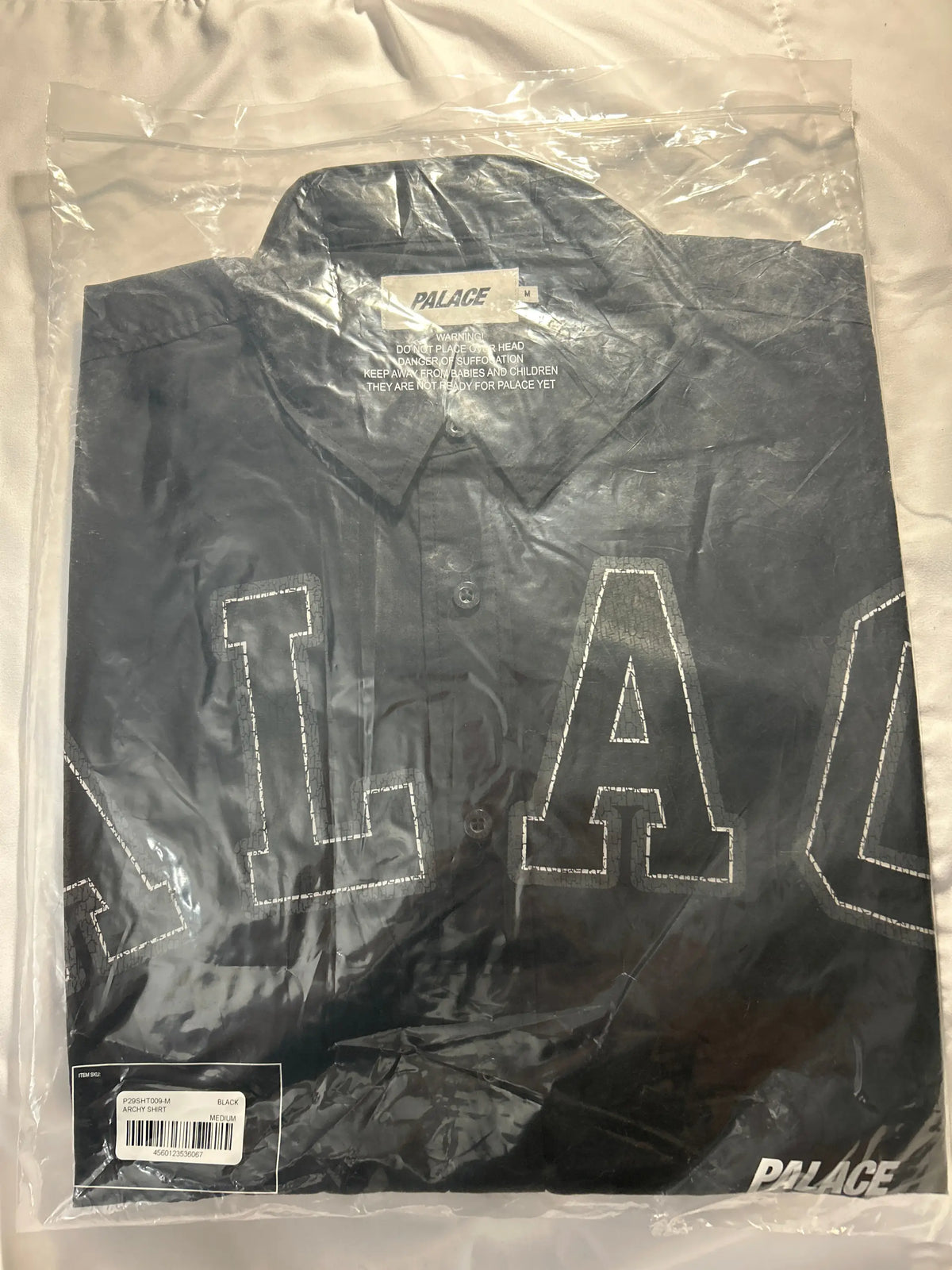 Palace Archy Shirt Long Sleeve Button Up Black Medium