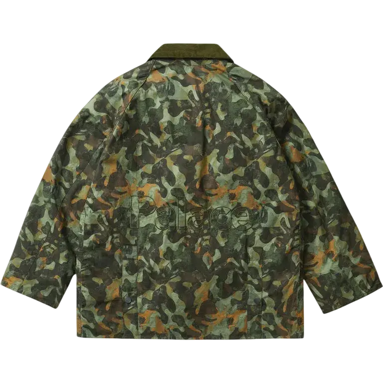 Palace Barbour Bedale Casual Jacket Kelp Forest Camo w/Matching Hat - L