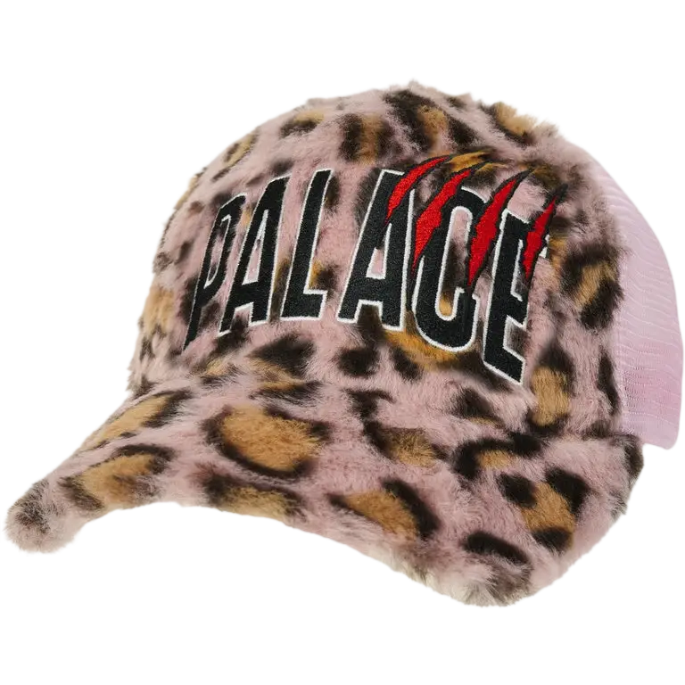 Palace Claw Furry Trucker Pink Leopard - One size