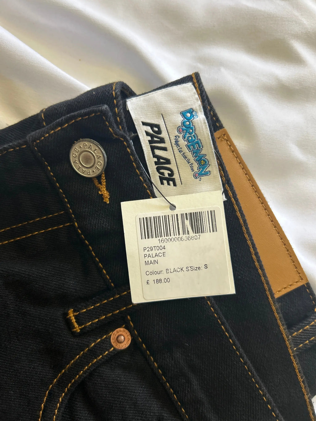 Palace Doraemon P90 Jean Black Stone Wash 30"