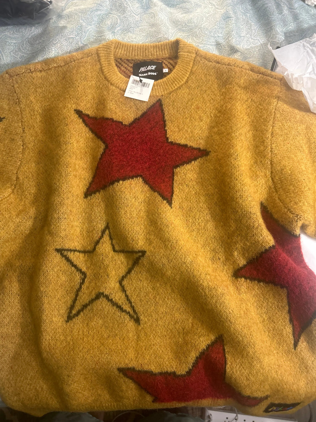 Palace Mark Bode Mohair Knit Yellow Large