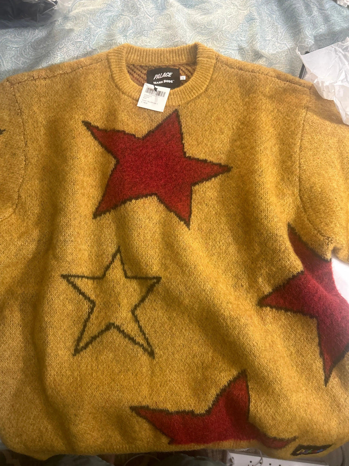Palace Mark Bode Mohair Knit Yellow Large