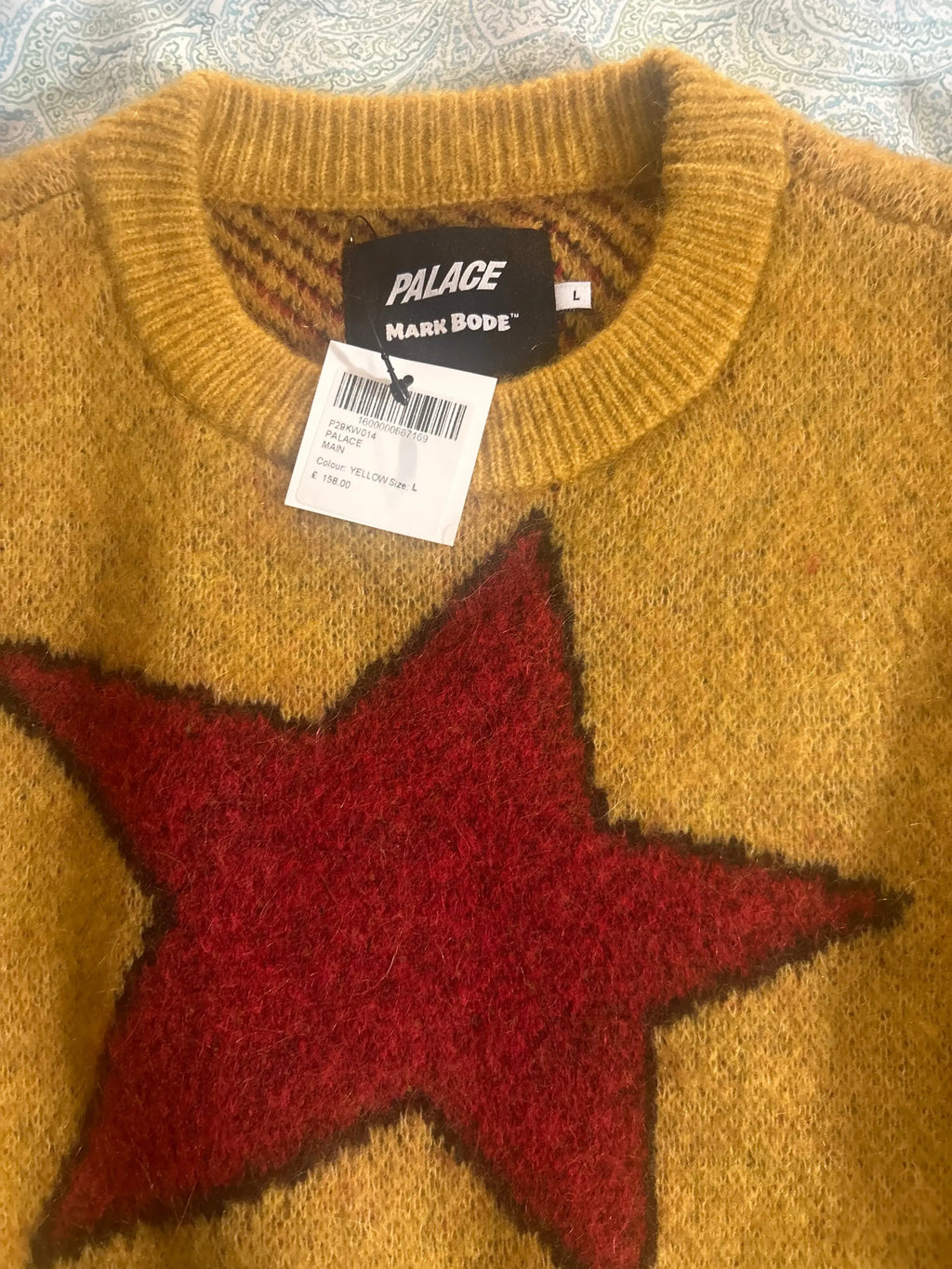 Palace Mark Bode Mohair Knit Yellow Large