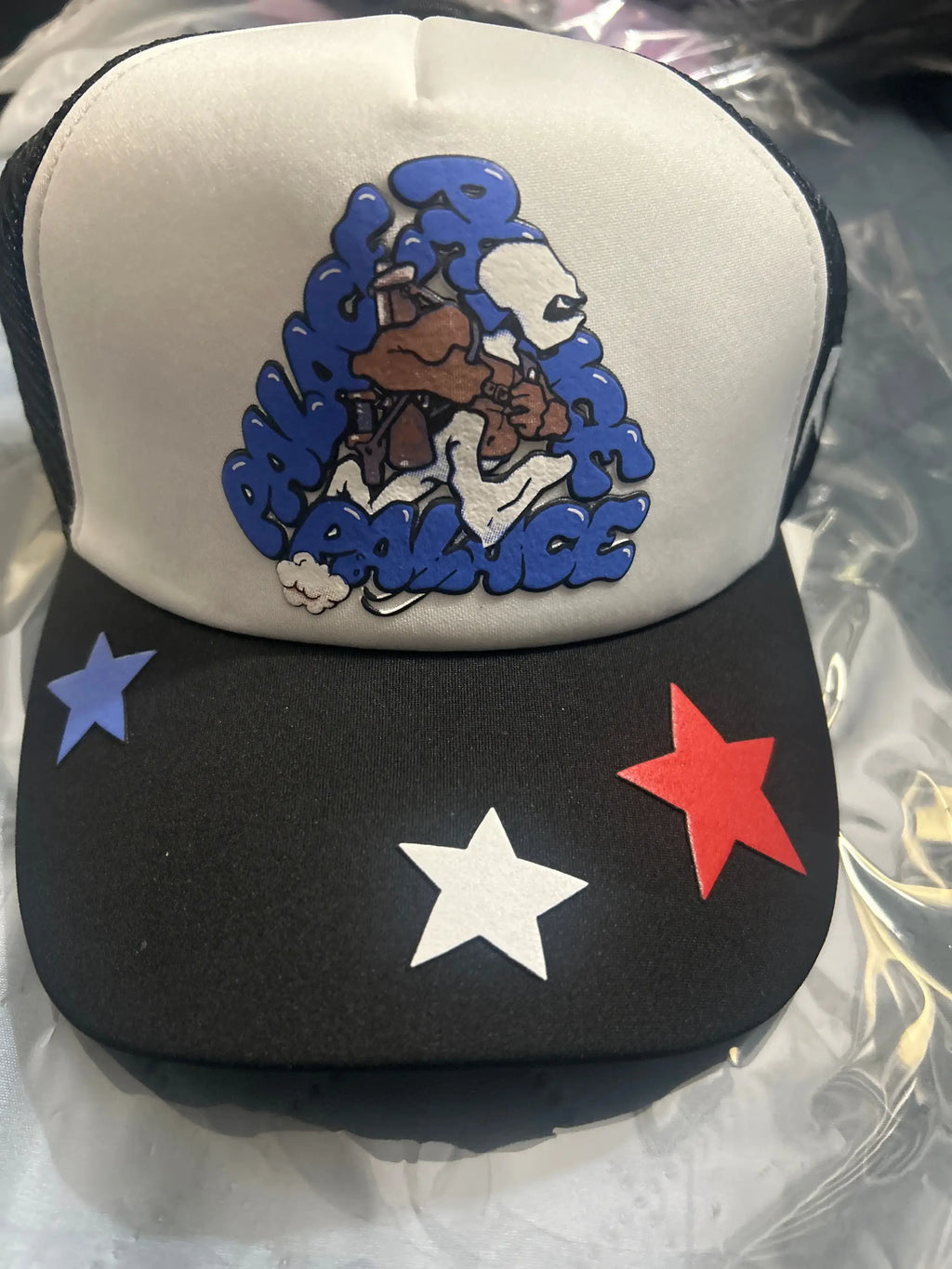 Palace Mark Bode Trucker Cap Black
