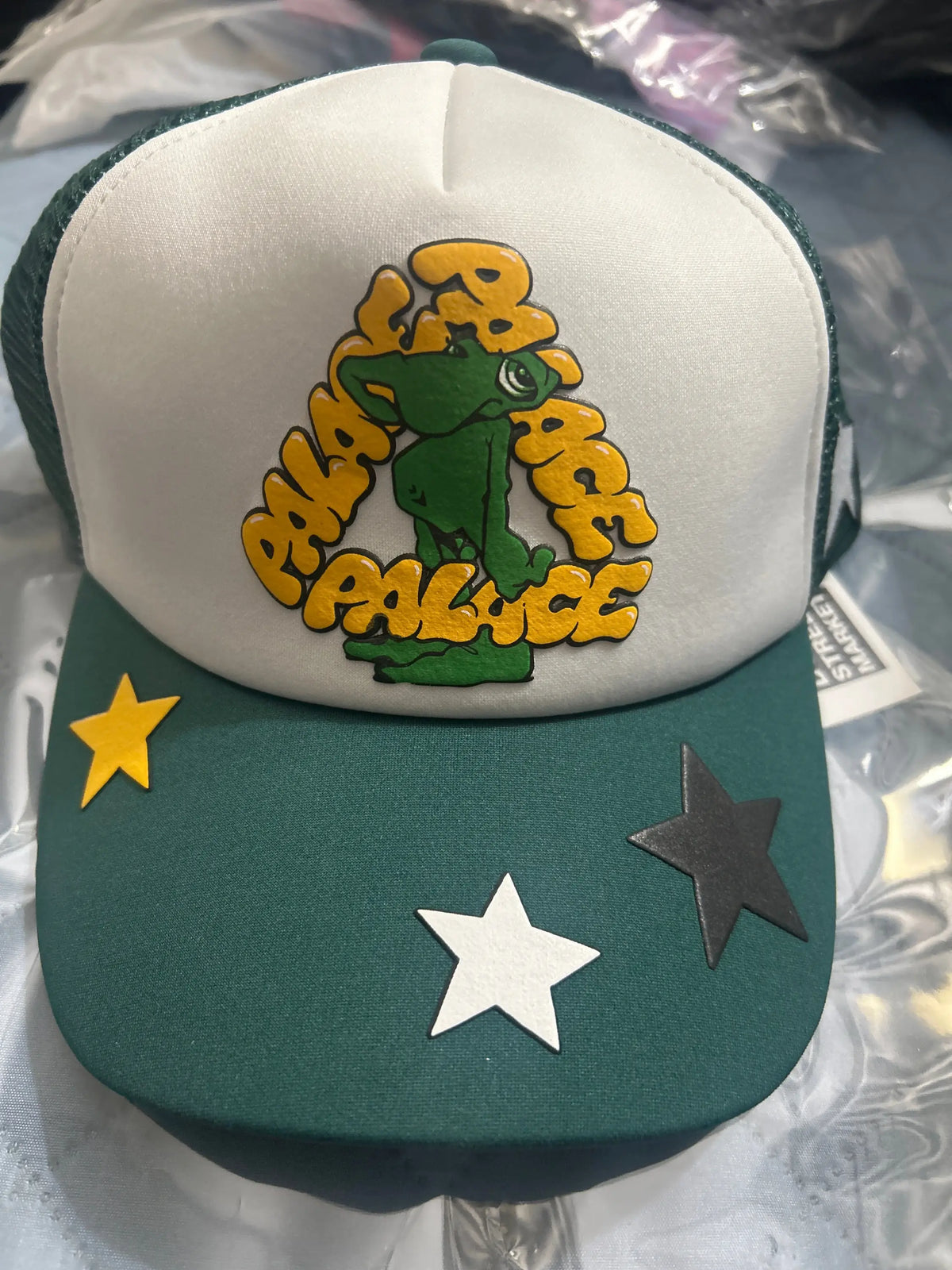 Palace Mark Bode Trucker Cap Green