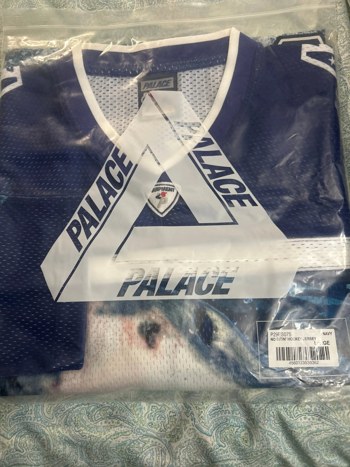 Palace No Bitin' Hockey Jersey Navy Large