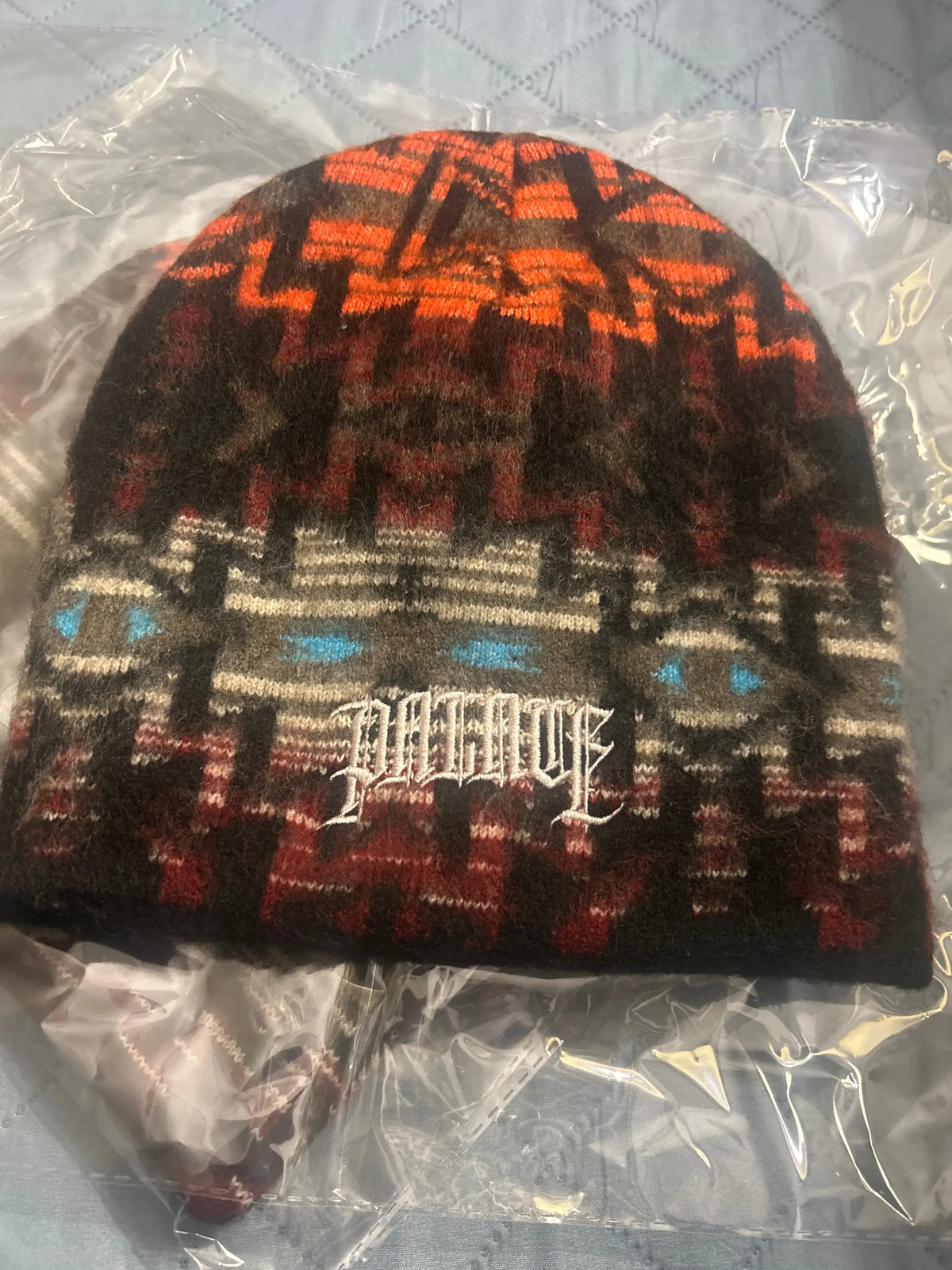 Palace Olde English Furry Nein Cuff Beanie Navajo Brown