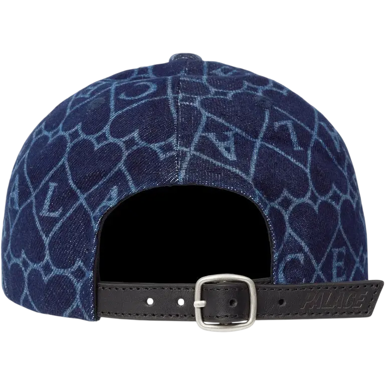Palace P 6-Panel Indigo Heart - One size