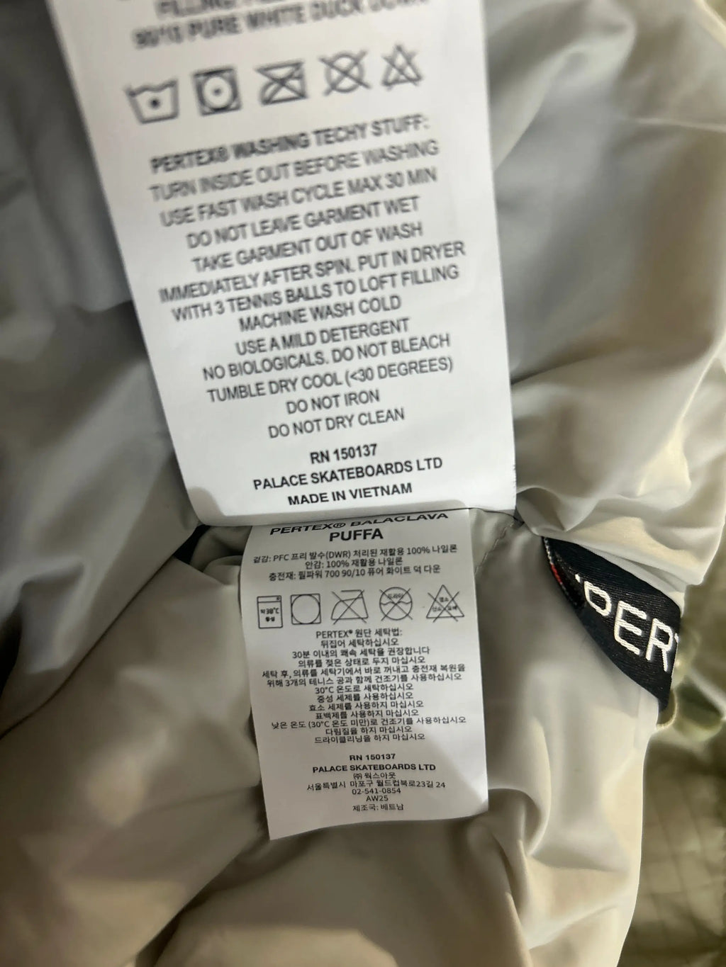 Palace Pertex Quantum RS Puffa Gray Large