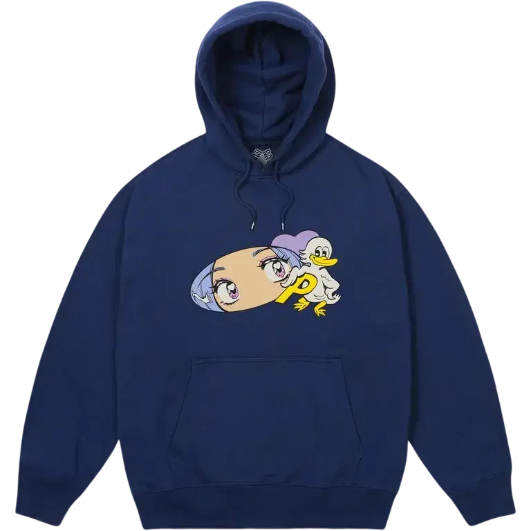 Palace Rear View Pullover Hoodie Navy - M