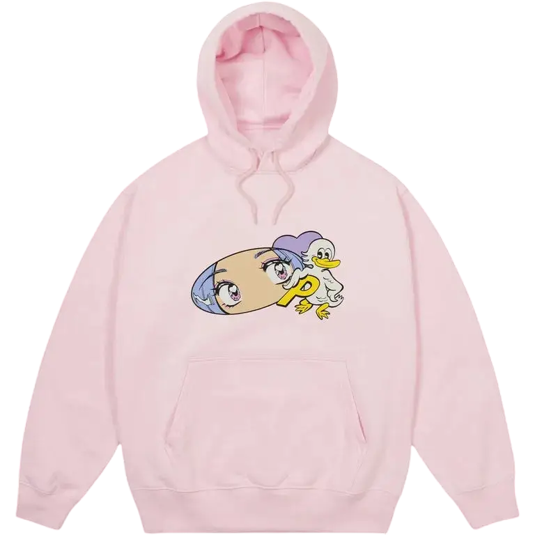 Palace Rear View Pullover Hoodie Pink - M
