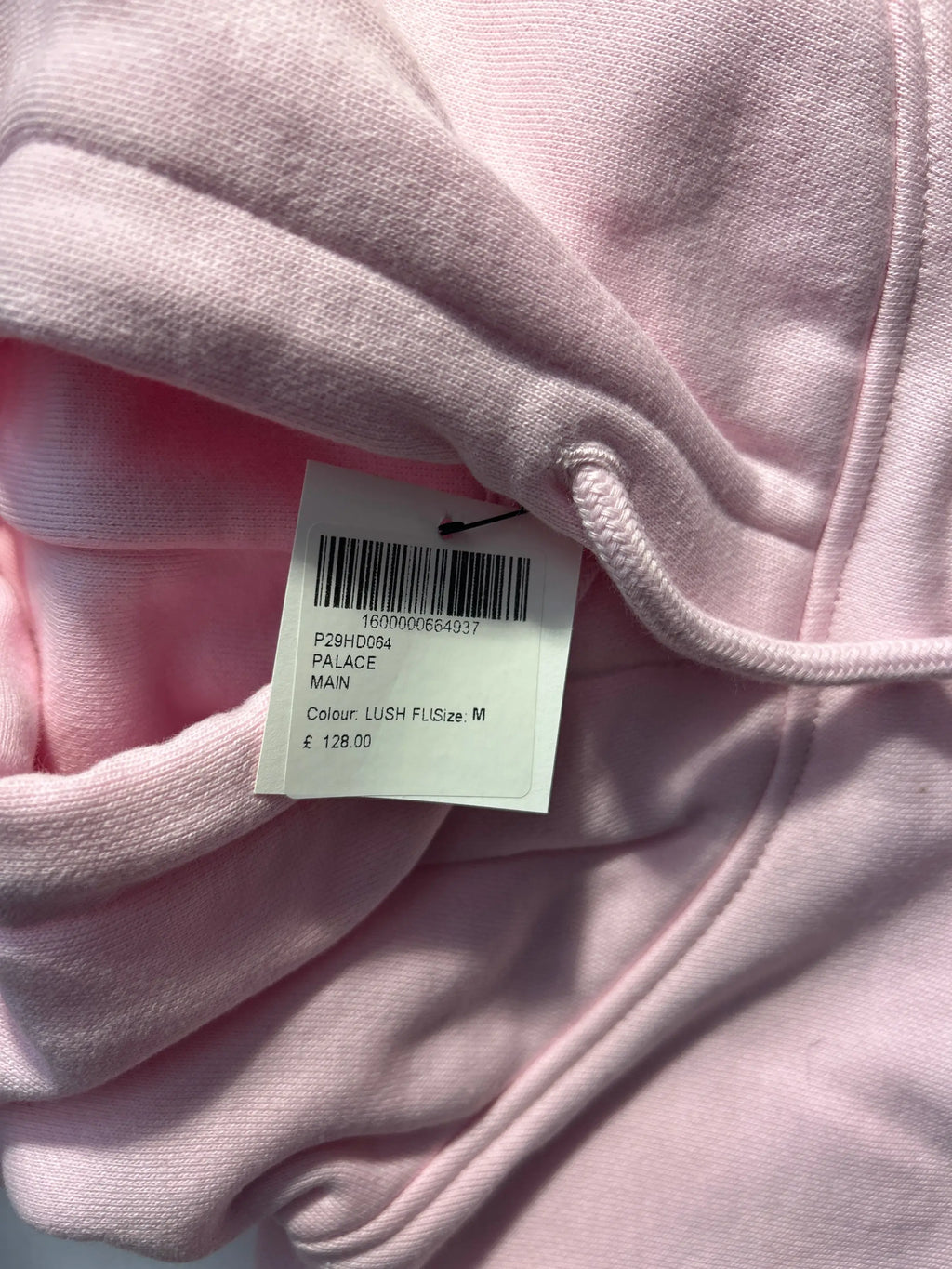 Palace Rear View Pullover Hoodie Pink Medium