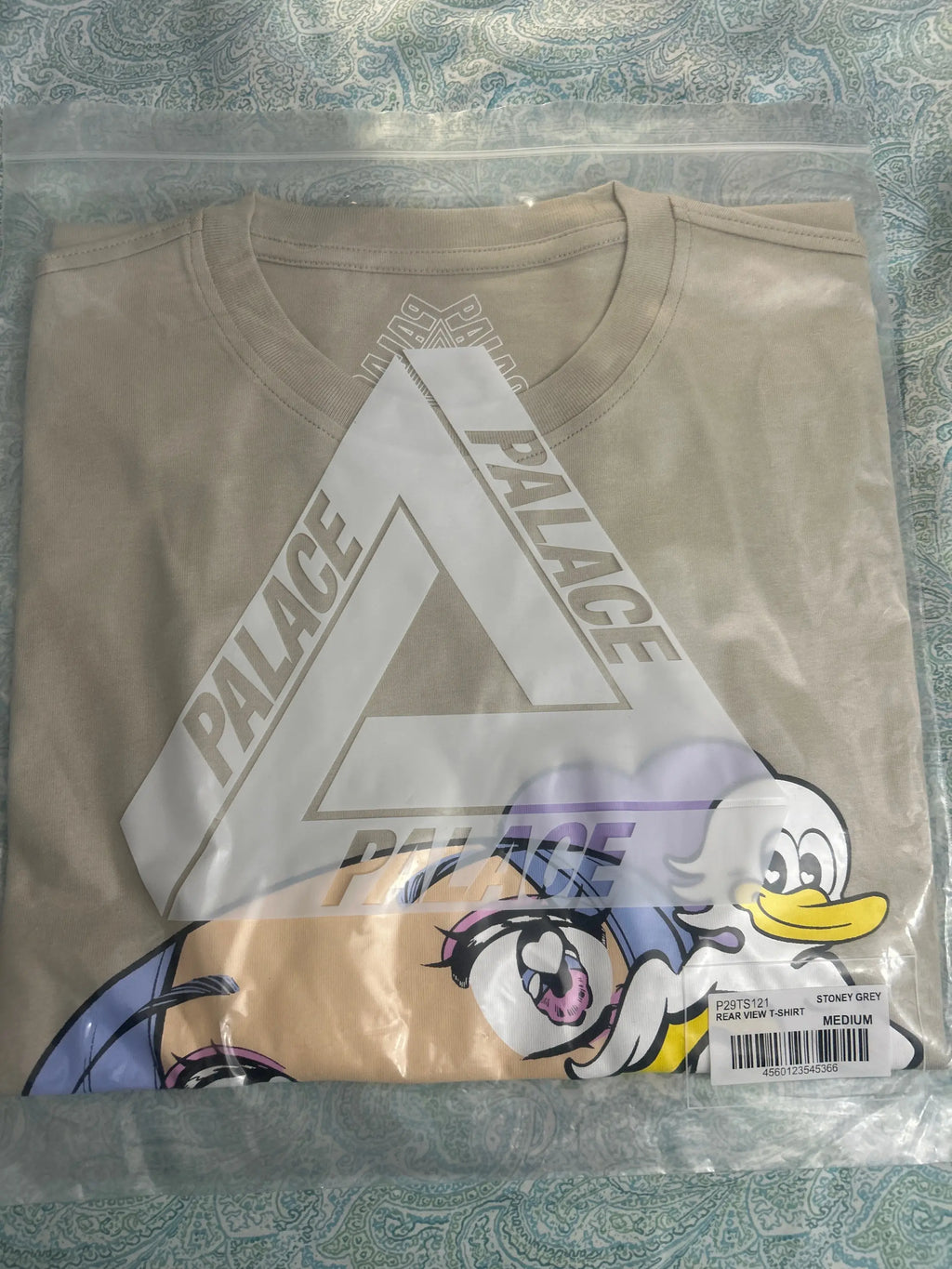 Palace Rearview T-Shirt Stoney Grey Medium