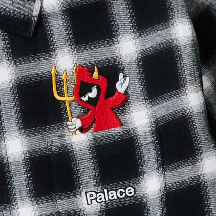 Palace Right and Wrong Zip Up Shirt Black - M