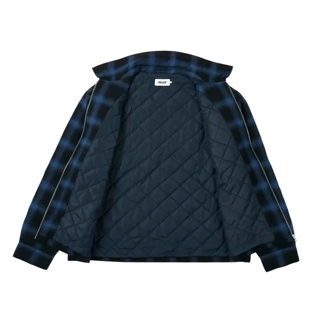 Palace Right and Wrong Zip Up Shirt Navy - M