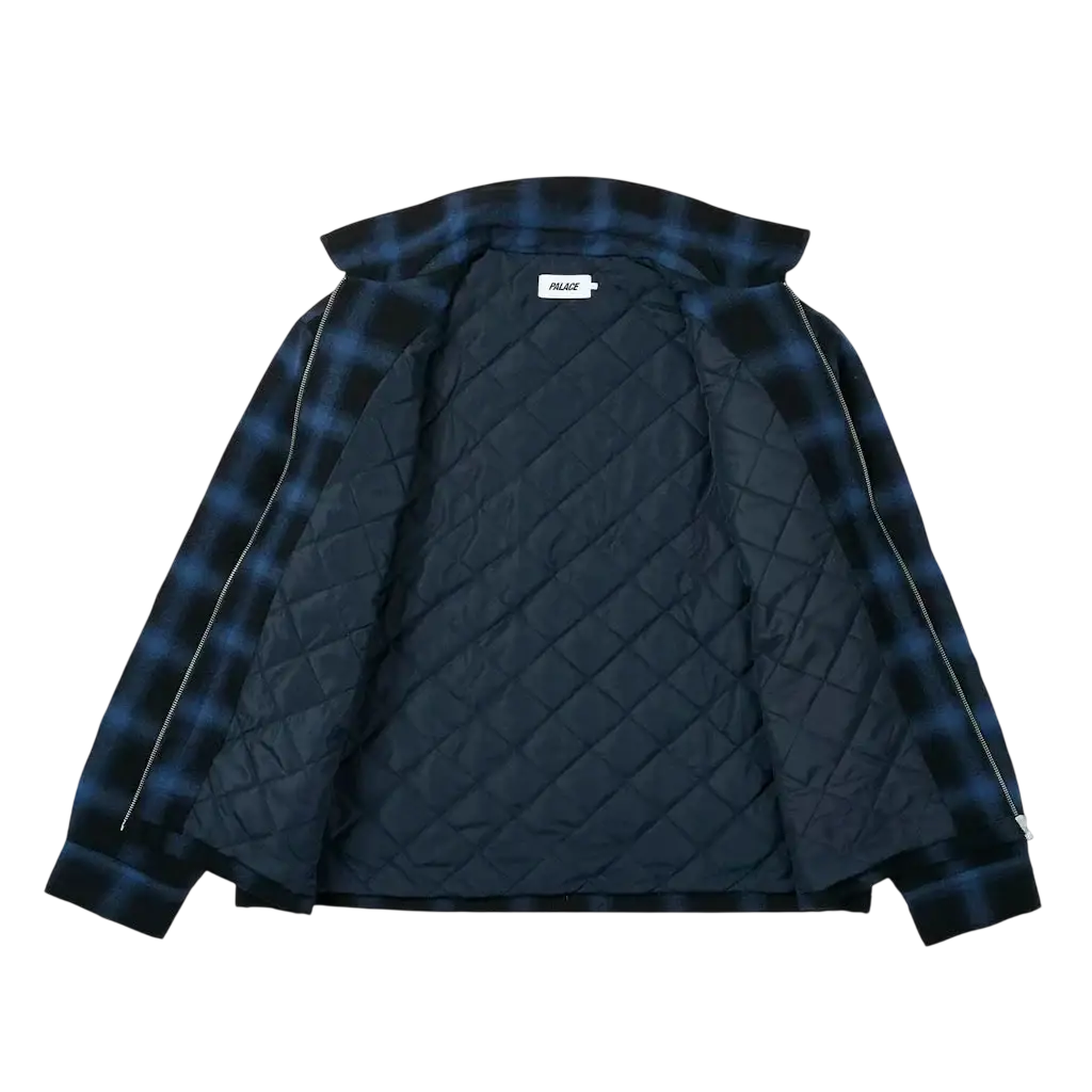 Palace Right and Wrong Zip Up Shirt Navy - M