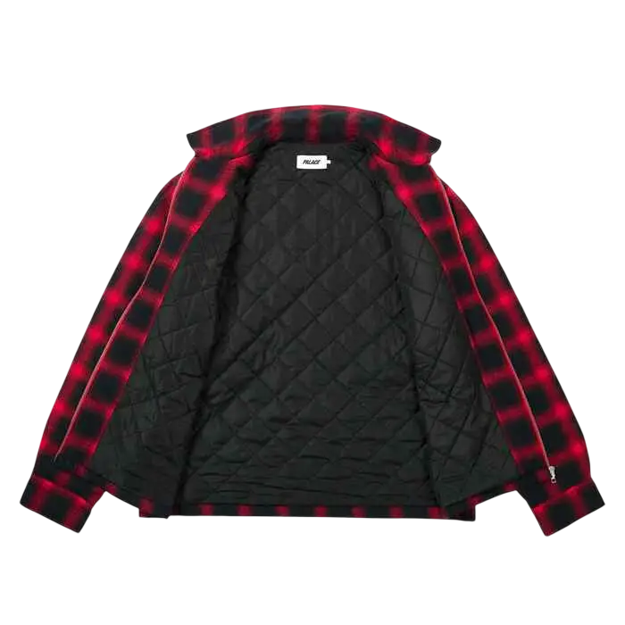 Palace Right and Wrong Zip Up Shirt Red