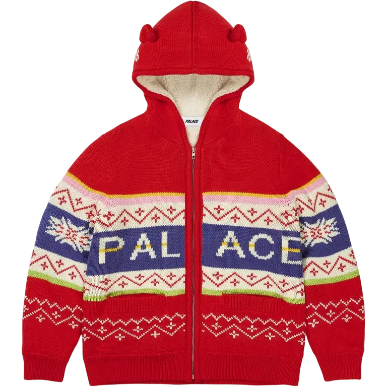 Palace She Loves Me Hooded Knit Red Medium - M
