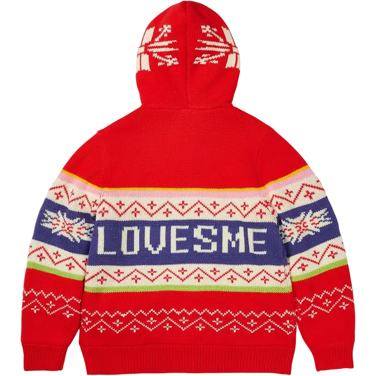 Palace She Loves Me Hooded Knit Red Medium - M
