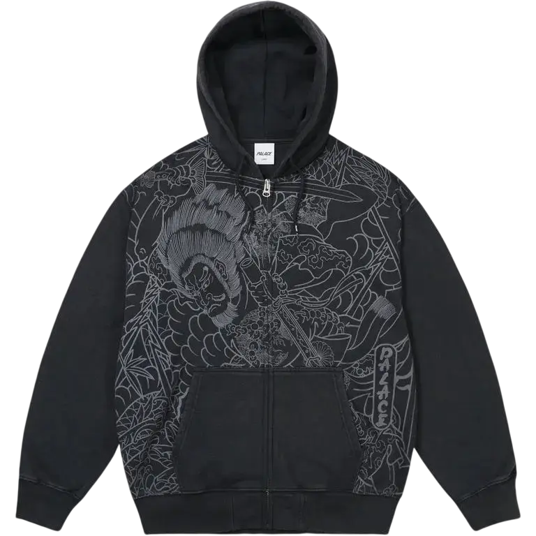 Palace Susanoo Zip-Up Hoodie Black - M