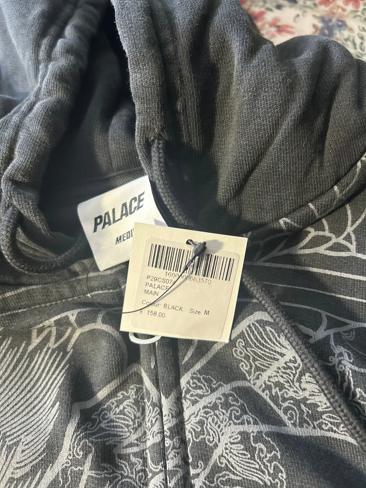 Palace Susanoo Zip-Up Hoodie Black Medium