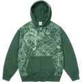 Palace Susanoo Zip-Up Hoodie Green - M