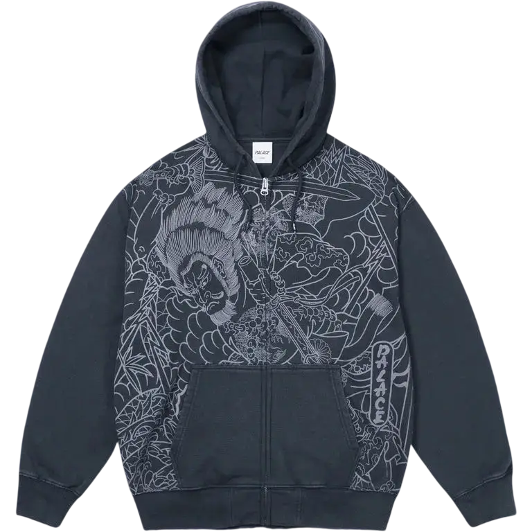 Palace Susanoo Zip-Up Hoodie Navy - M
