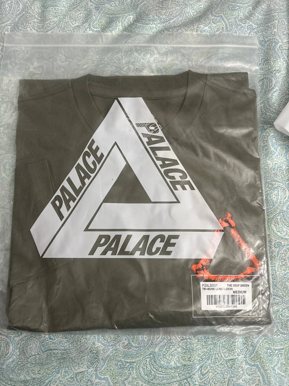 Palace Tri-Bone Long Sleeve Tee Deep Green Medium