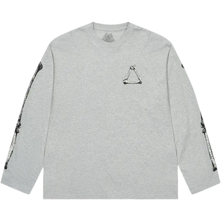 Palace Tri-Bone Long Sleeve Tee Grey - M