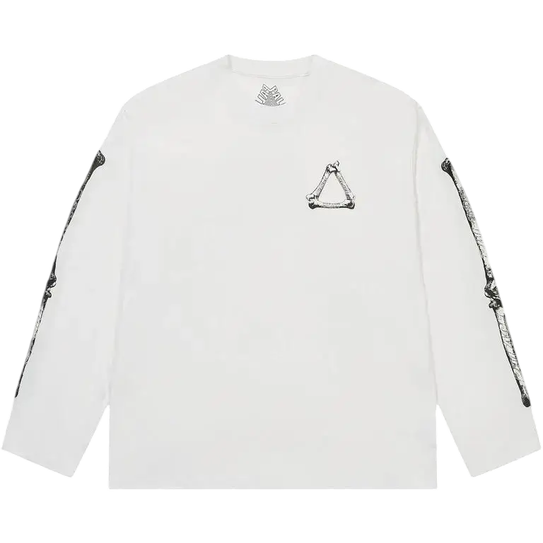 Palace Tri-Bone Long Sleeve Tee White - M