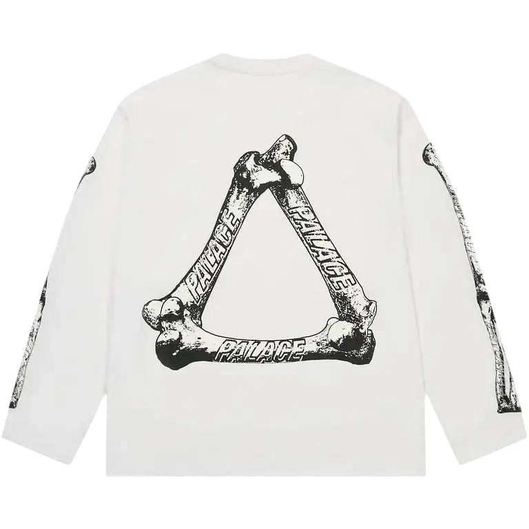 Palace Tri-Bone Long Sleeve Tee White - M