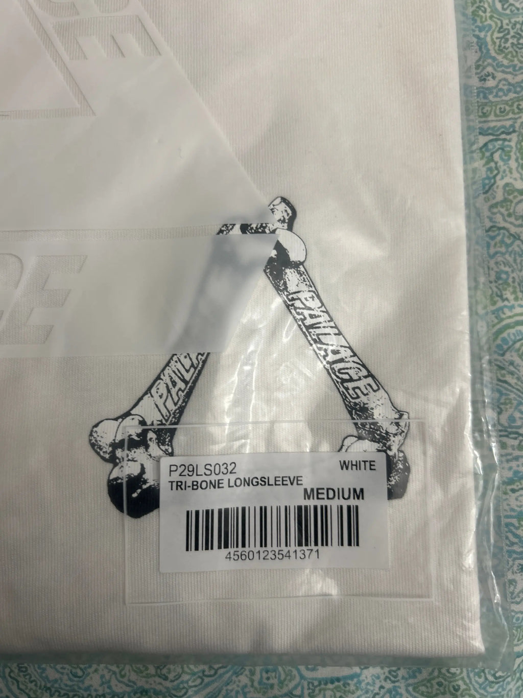 Palace Tri-Bone Long Sleeve Tee White Medium