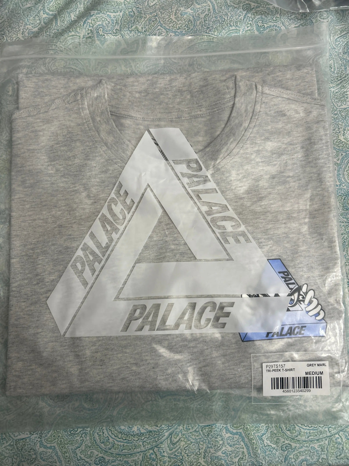 Palace Tri-Peek Tee Grey Medium