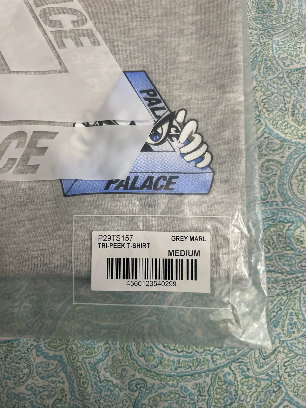 Palace Tri-Peek Tee Grey Medium
