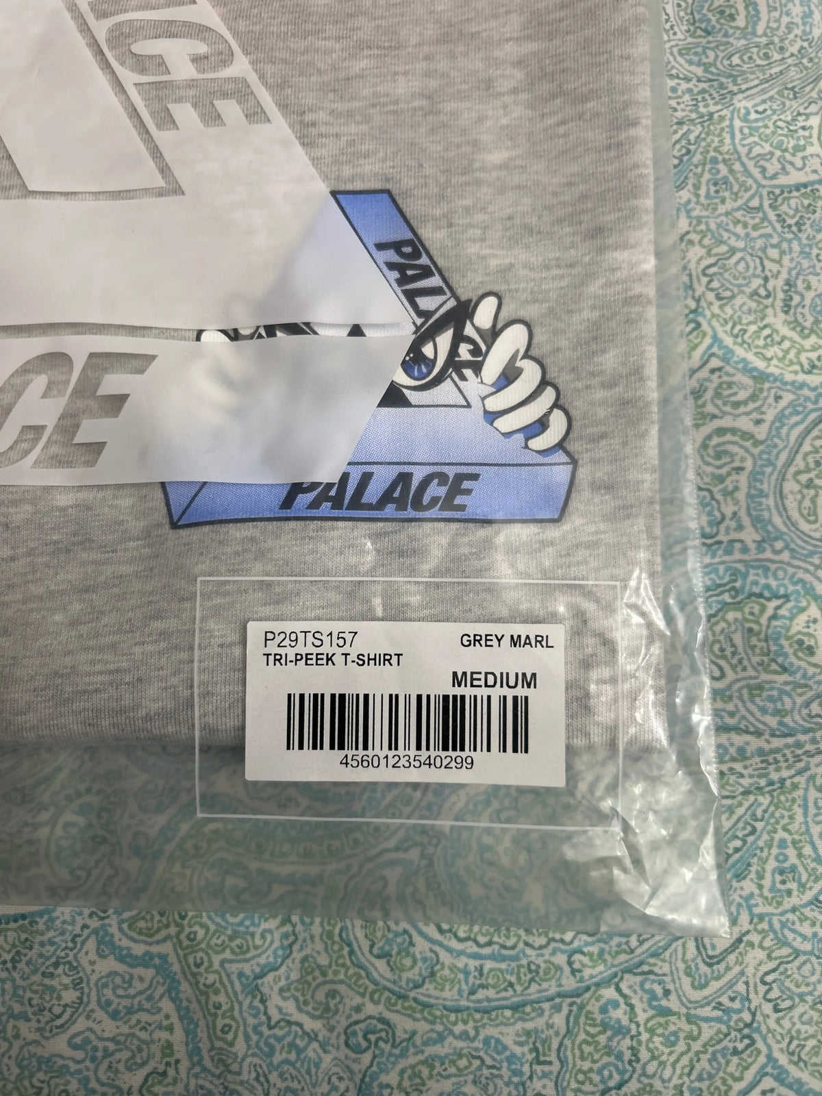 Palace Tri-Peek Tee Grey Medium