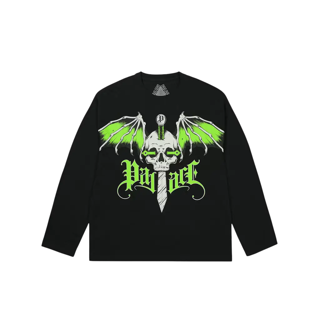 Palace Wingspan Long Sleeve T-Shirt Black - M