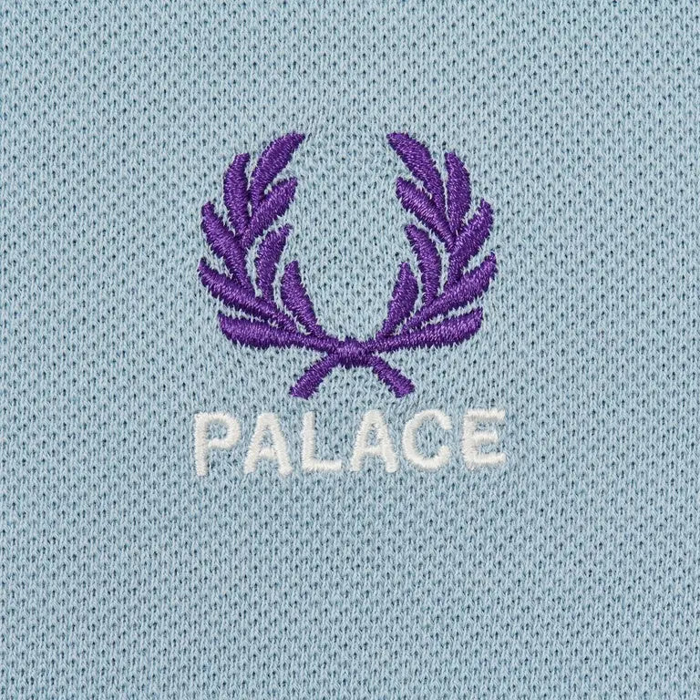 Palace x Fred Perry Polo Dusty Blue - M