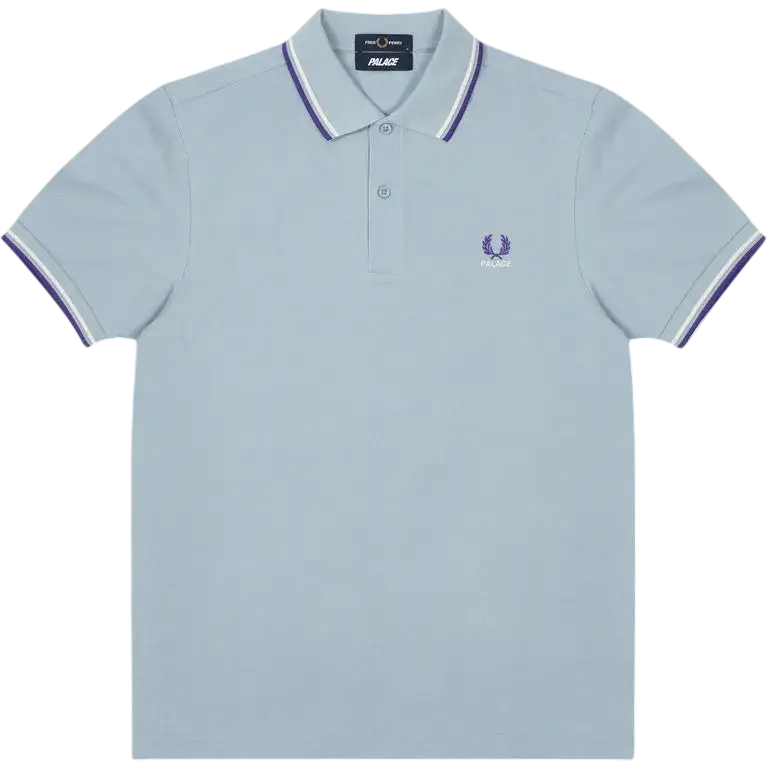 Palace x Fred Perry Polo Dusty Blue - M