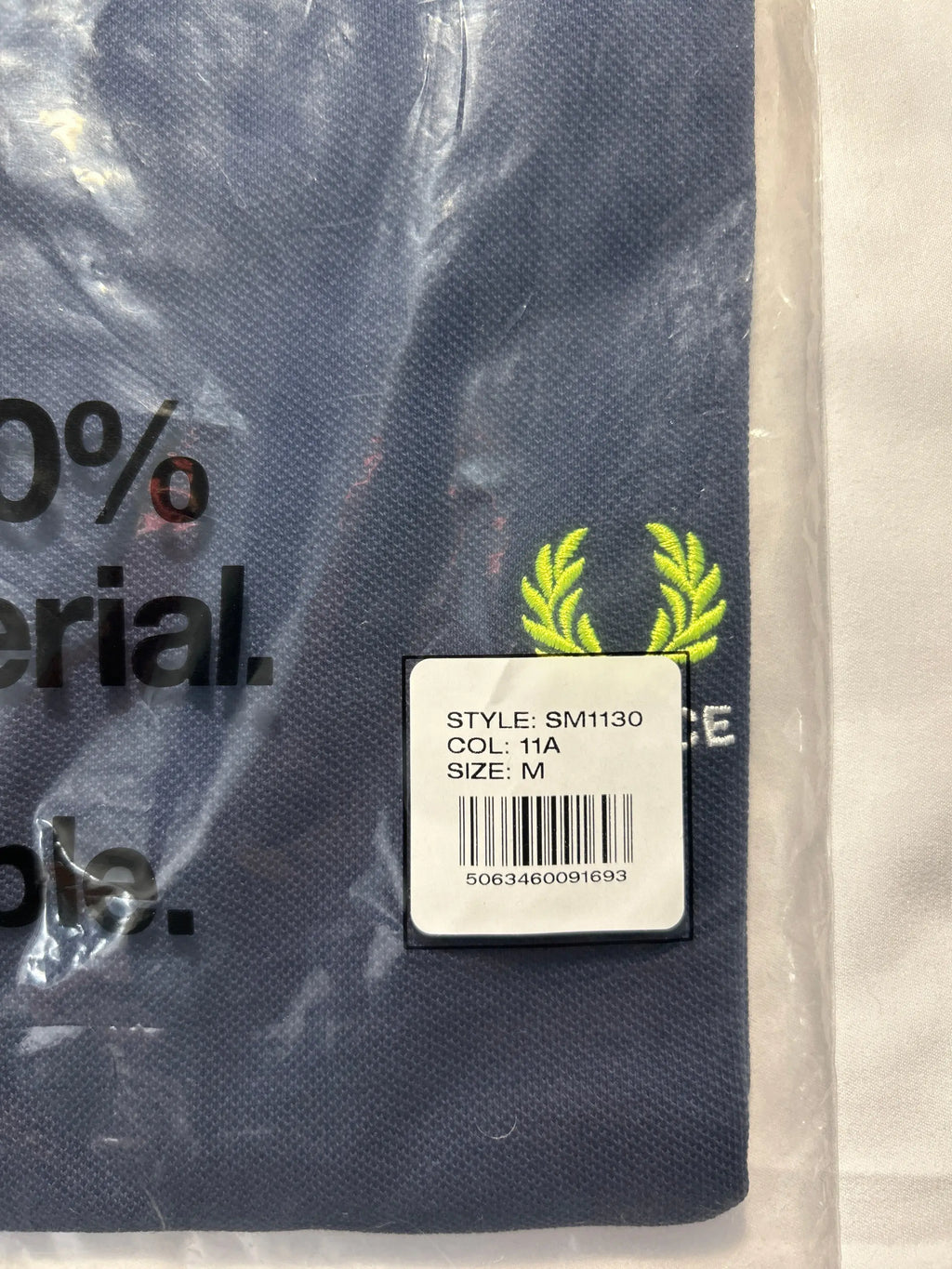 Palace x Fred Perry Polo Navy Medium