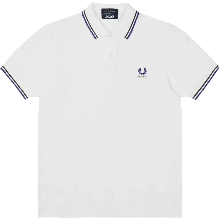 Palace x Fred Perry Polo White - M