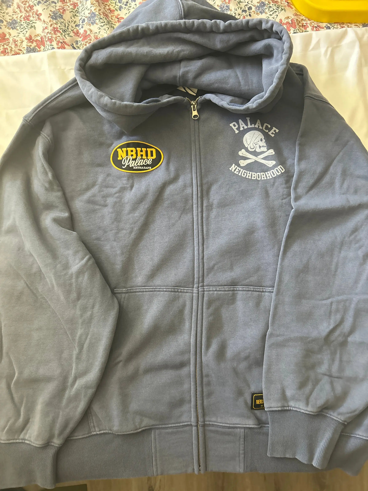 Palace x Neighborhood Skull Zip Hood Navy Large