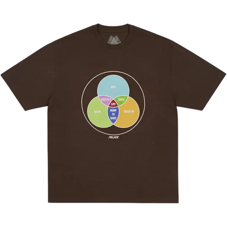 Palace Zen Diagram Tee Brown - M